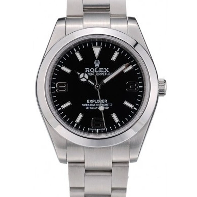 MiroTime 0808 Rolex Explorer Stainless Steel Bezel Black Dial 41984